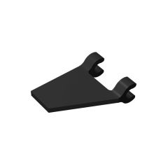 Flag 2 x 2 Trapezoid with Flat Area between Clips #44676 Black 10 pieces