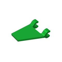 Flag 2 x 2 Trapezoid with Flat Area between Clips #44676 Green