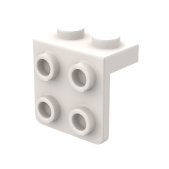 Bracket 1 x 2 - 2 x 2 #44728 White 10 pieces