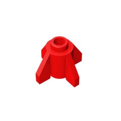 Brick Round 1 x 1 with Fins, Open Stud #4588 Red