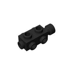 Brick Special 1 x 2 x 2/3 with Studs on Sides #4595 Black 10 pieces