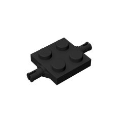 Plate Special 2 x 2 with Wheel Holders #4600 Black 1/4 KG