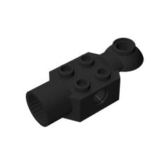 Technic Brick Special 2 x 2 with Pin Hole, Rotation Joint Ball Half [Horizontal Top], Rotation Joint Socket #47452 Black