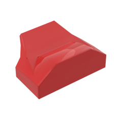 Slope, Curved 1 x 2 x 2/3 Wing End #47458 Red