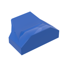 Slope, Curved 1 x 2 x 2/3 Wing End #47458 Blue