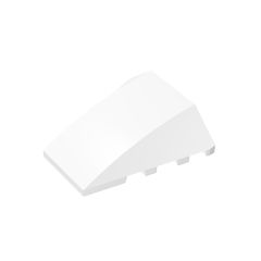 Wedge Curved 4 x 4 No Top Studs #47753 White