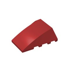 Wedge Curved 4 x 4 No Top Studs #47753 Dark Red