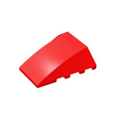 Wedge Curved 4 x 4 No Top Studs #47753 Red