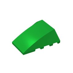 Wedge Curved 4 x 4 No Top Studs #47753 Green