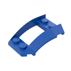Wheel Arch, Wedge 4 x 3 Open with Cutout and Four Studs #47755 Blue