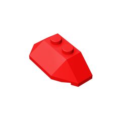 Wedge Sloped 45 2 x 4 Triple #47759 Red 1/4 KG