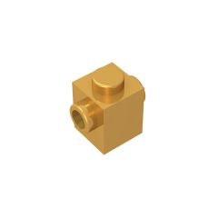 Brick Special 1 x 1 with Studs on 2 Sides #47905 Pearl Gold