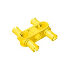 Technic Pin Connector Hub Perpendicular 3L with 4 Pins #48989 Yellow