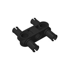 Technic Pin Connector Hub Perpendicular 3L with 4 Pins #48989 Black