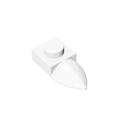 Plate Special 1 x 1 with Tooth #49668 White