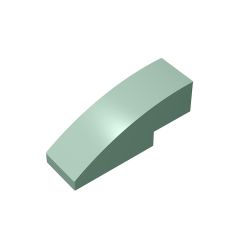 Slope Curved 3 x 1 No Studs #50950 Sand Green