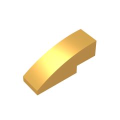 Slope Curved 3 x 1 No Studs #50950 Pearl Gold