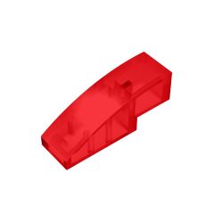 Slope Curved 3 x 1 No Studs #50950 Trans-Red