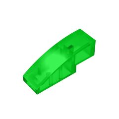 Slope Curved 3 x 1 No Studs #50950 Trans-Green