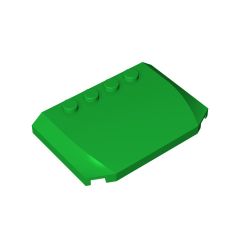 Slope Curved 4 x 6 x 2/3 Triple Curved with 4 Studs #52031 Green