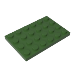Plate 4 x 6 #3032 Army Green Gobricks 1 KG