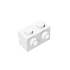 Brick Special 1 x 2 with Studs on 2 Sides #52107 White 10 pieces