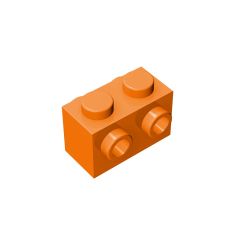 Brick Special 1 x 2 with Studs on 2 Sides #52107 Orange