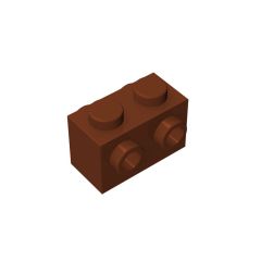 Brick Special 1 x 2 with Studs on 2 Sides #52107 Reddish Brown 10 pieces