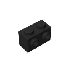 Brick Special 1 x 2 with Studs on 2 Sides #52107 Black 10 pieces