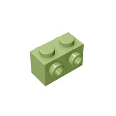 Brick Special 1 x 2 with Studs on 2 Sides #52107 Olive Green
