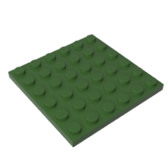 Plate 6 x 6 #3958 Army Green Gobricks 1 KG
