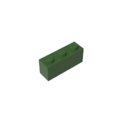 Brick 1 x 3 #3622 Army Green Gobricks 1 KG