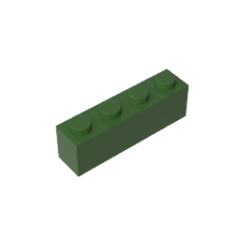 Brick 1 x 4 #3010 Army Green Gobricks 1 KG