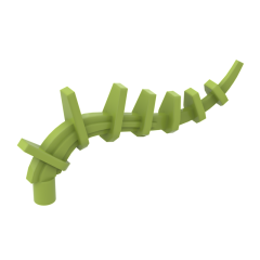 Plant / Creature Body Part, Vine / Tail / Tentacle / Bionicle Spine, Spiky #55236 Lime