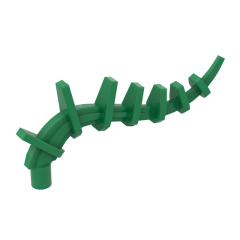 Plant / Creature Body Part, Vine / Tail / Tentacle / Bionicle Spine, Spiky #55236 Green