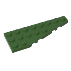 Wedge Plate 8 x 3 Right #50304 Army Green Gobricks