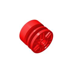 Wheel 18mm D. x 14mm With Pin Hole, Fake Bolts And Shallow Spokes #55981 Red