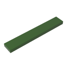 Tile 1 x 6 with Groove #6636  Army Green Gobricks  1KG