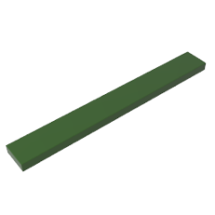 Tile 1 x 8 with Groove #4162  Army Green Gobricks  1KG