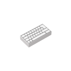 Tile 1 x 2 with Groove and Computer Keyboard with No Letters Print #3069bpb0856 Gobricks