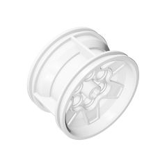 Wheel 43.2mm D. x 26mm Technic Racing Small, 6 Pin Holes #56908 White Gobricks