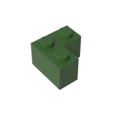 Brick Corner 1 x 2 x 2 #2357 Army Green Gobricks 1 KG