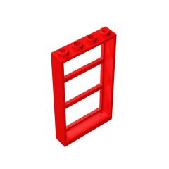 Window 1 x 4 x 6 Frame with 3 Panes #57894 Red