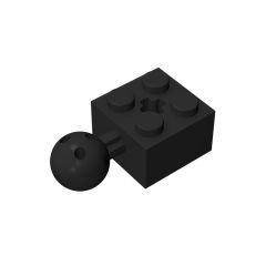 Brick Modified 2 x 2 With Ball Joint And Axle Hole #57909 Black