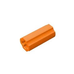 Technic Axle Connector Smooth [with x Hole + Orientation] #59443 Orange