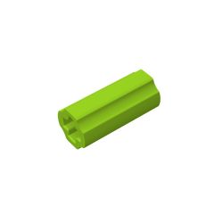 Technic Axle Connector Smooth [with x Hole + Orientation] #59443 Lime