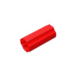 Technic Axle Connector Smooth [with x Hole + Orientation] #59443 Red
