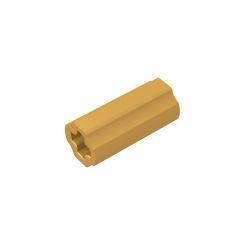 Technic Axle Connector Smooth [with x Hole + Orientation] #59443 Pearl Gold