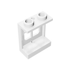 Window 1 x 2 x 2 Plane, Single Hole Top and Bottom for Glass #60032 White