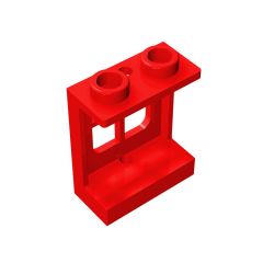 Window 1 x 2 x 2 Plane, Single Hole Top and Bottom for Glass #60032 Red